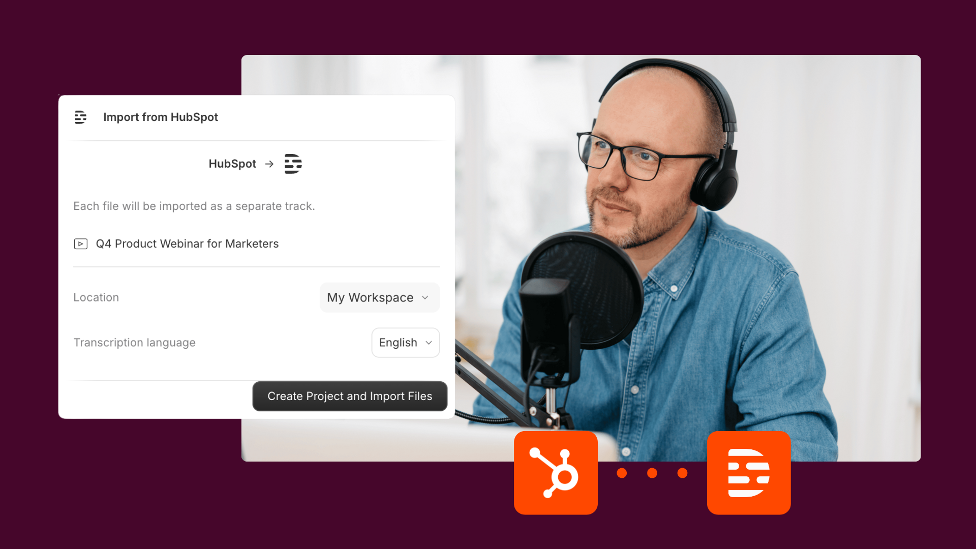 Essayez l'application Descript pour HubSpot